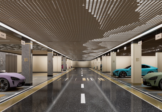 萬科左岸車庫劃線設計效果宣傳圖